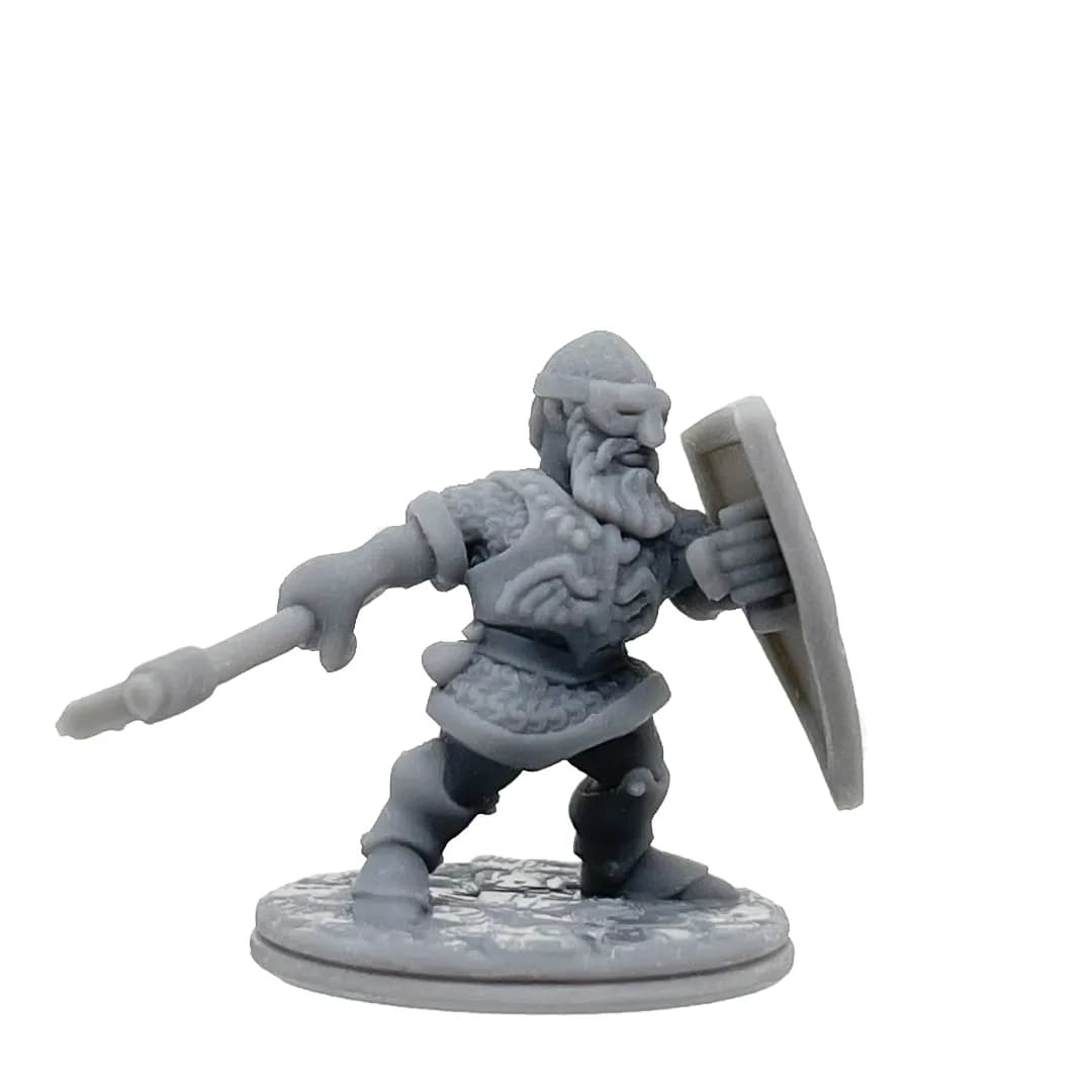 Imagen de #079 A - Enano Paladín - 25mm